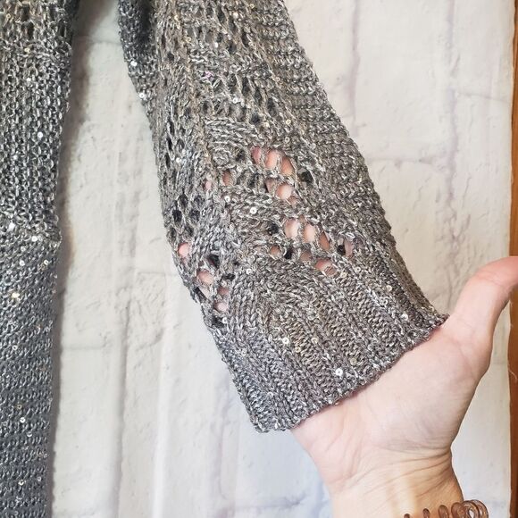 STUDIO Y Loose Knit Sequin Tunic Sweater - Picture 3 of 8